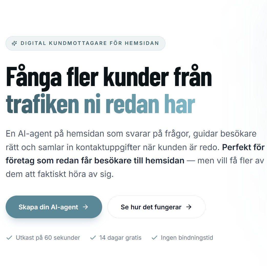 AI-agent hemsida